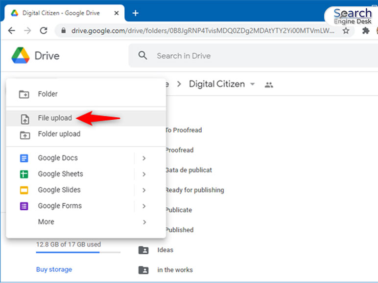 How To Upload Files On Google Drive_